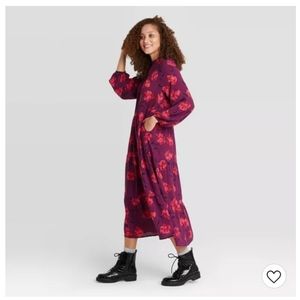 Nwt Long Sleeve Tiered Dress - A New Day